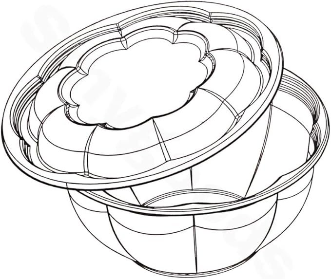 Smygoods Disposable Plastic Salad Bowls with Airtight Lids Ideal for Meal Prep, Takeout, Catering, Parties, Picnics, and Food Storage, Stackable, Leak-Proof