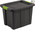 Sterilite 6-Pack Multipurpose Storage Bins with Latching Lids, Heavy Duty Tote Bins, 18 Gallon, Flat Gray – Stackable Plastic Storage Container Tubs