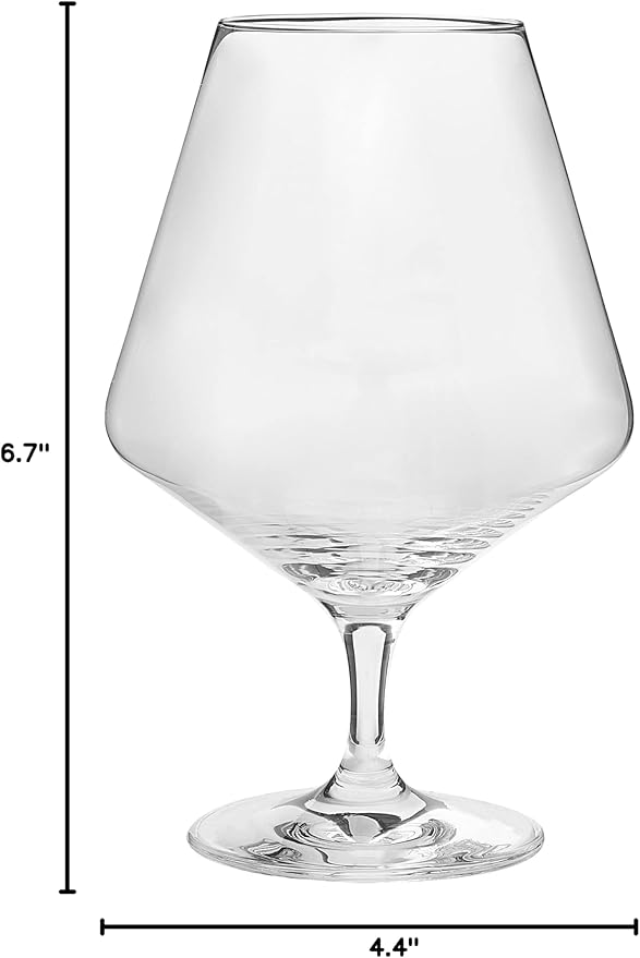 ZWIESEL GLAS Pure Cognac Glass (Set of 6), Dishwasher-Safe Tritan Crystal Glasses, Made in Germany (21 Ounce)