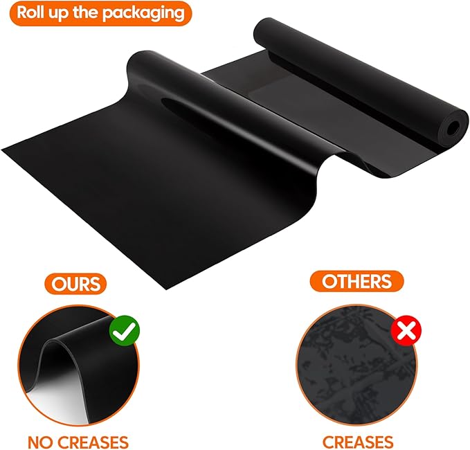 Large Silicone Mats for Kitchen Counter,12"x72" Cuttable Silicone Roll for Silicone Heat Resistant Mat Silicone Placemat Cabinet Liner,New Skin-Friendly Material Countertop Protector,Black