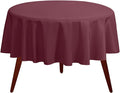 Gee Di Moda Round Tablecloth - 108 Inch Burgundy Round Table Cloth for 48 to 72 Inch Round Tables - Heavy Duty Washable Fabric - for Buffet Table, Holiday Party, Dinner, Wedding & Baby Shower