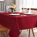 maxmill Jacquard Tablecloth Swirl Design Spillproof Wrinkle Free Heavy Weight Soft Table Cloth Decorative Fabric Table Cover for Outdoor and Indoor Use Oblong 60 x 120 Inch Red