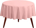 Gee Di Moda Round Tablecloth - 70 Inch Pink Round Table Cloth for 24 to 48 Inch Round Tables - Heavy Duty Washable Fabric - for Buffet Table, Holiday Party, Dinner, Wedding & Baby Shower