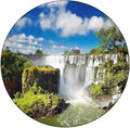 Small Round Tablecloth, Landscape Washable Polyester Table Cloth for, Majestic Waterfall River Argentinean Falls Natural, Fit Round Tables 32inch, Holiday Party Home Kitchen Dining Table Decoration