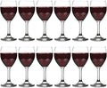 Vikko 8.5 Ounce Wine Glasses, Set of 12 SMALL Wine Glasses, for Red and White Wine With Stem, Clear Glass for Wine, Thick and Durable Stemmed Glass