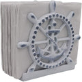 THDC Nautical Napkin Holder, Lunch, Dinner, Nautical Collection Napkin Holder, Made of Metal (Anchor Distressed White)
