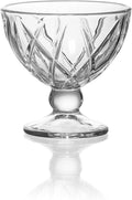 Red Co. Classic Footed Dessert Cups, Premium Crystal Clear Glass Ice Cream Bowls - Perfect for Parfait Fruit Salad or Pudding, Set of 6, 9 OZ