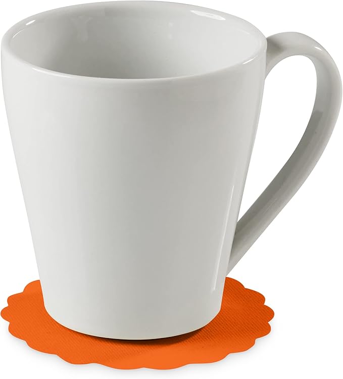 Disposable Orange Paper Coasters for Drinks, 3.5 Inch Round Coasters for Bar, Cocktail, Beverage, Wine Or Event, 500 Pack Bulk