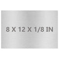 6061 T651 Aluminum Sheet Metal 8" x 12" x 1/8"(0.125") Thin Plate With Protective Film - 3MM Heat Treatable Rectangle for Crafting, Industry