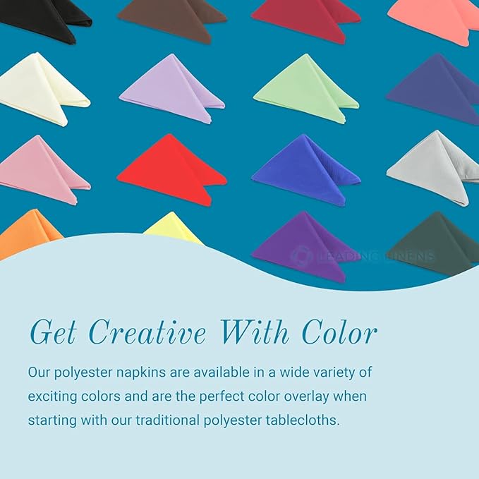 Polyester Cloth Napkins - Washable Soft Table Linens - Durable & Elegant for Dining, Restaurants, Weddings, Events, Rentals, Banquets, & Parties - Premium Quality Set of 250, Royal Blue, 20"x20"