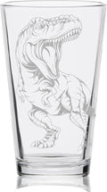 LumEngrave T-REX DINOSAUR BODY Engraved Pint Glass | Great Gift Idea for Dino Lovers and Paleontology Enthusiasts!