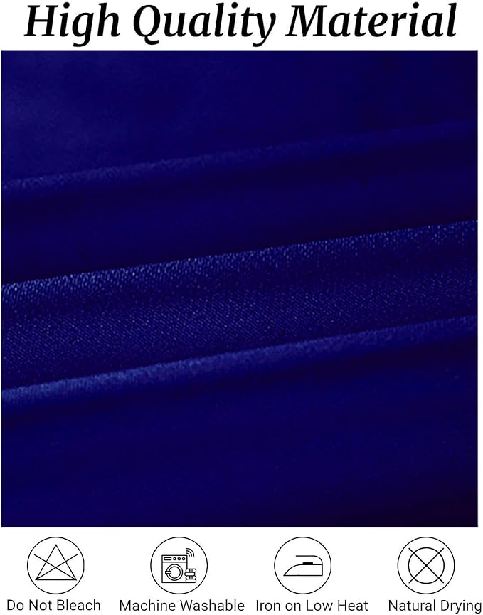Fokitut 6 Pack Rectangle Tablecloth, 60x120 Inch, Stain Resistant and Wrinkle Polyester Table Cloth, Fabric Table Cover for Kitchen Dining, Wedding, Party, Holiday Dinner-Royal Blue