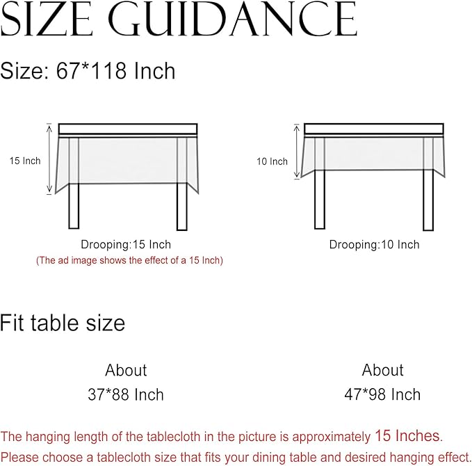 ISAENNE Designer Vintage Linen Extra Long Tablecloth Rectangle,Floral and Bird Pattern Elegant Table Cloth,Fall Wrinkle Resistant Decor Tablecloths for Dining Kitchen Christmas,67"*118"-Murad A