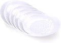 6.7-Inch Melamine Dessert Plates (Set of 6) - Unbreakable and Reusable Dinnerware with Ceramic Feel, Stackable and Dishwasher-Safe (White)