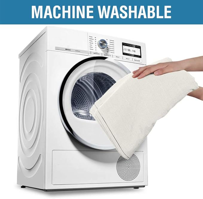 H.VERSAILTEX Linen Textured Table Cloths 60 x 84 Inch Premium Solid Tablecloth Spill-Proof Waterproof Table Cover for Dining Buffet Feature Extra Soft and Thick Fabric Wrinkle Free, Ivory