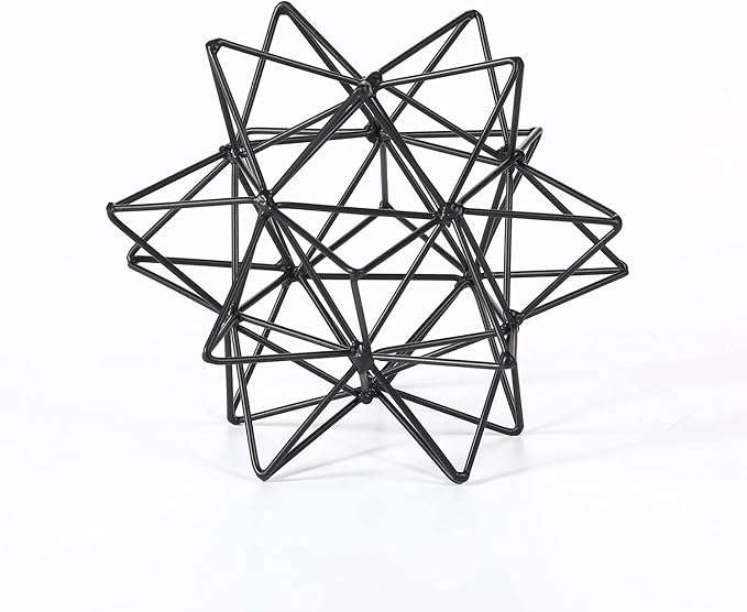Metal Table Top Decor, 3D Metal Geometric Sculpture, Abstract Sculpture for Home Decor, Table Decorations for Home, Decorative Sphere Art Decor for Living Room, Office, Bedroom