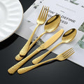 20-piece flowers Gold TWEE Silverware Set for 4, Palace Style Stainless Steel Flatware Cutlery Serving Utensils, Eating Tableware for Home Kitchen Hotel Restaurant, Mirror Polished