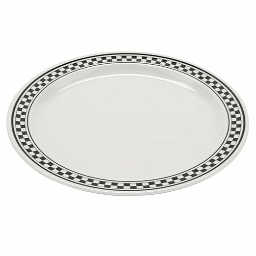 G.E.T. 9" Heavy-Duty Wide Rim Melamine Dessert Plate (Set of 4)