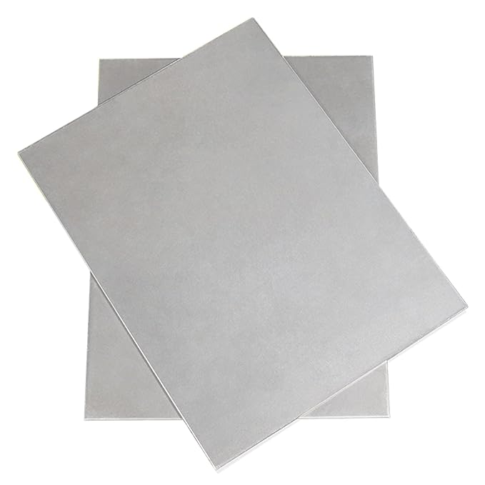 TEN-HIGH 2 Pack 22 Gauge Mild Steel Sheet Metal Plate 8 x 8 Inch Cold Rolled Steel Plate for Professional Industrial Use and DIY Projects - Smooth Surface, Easy to Form and Weld