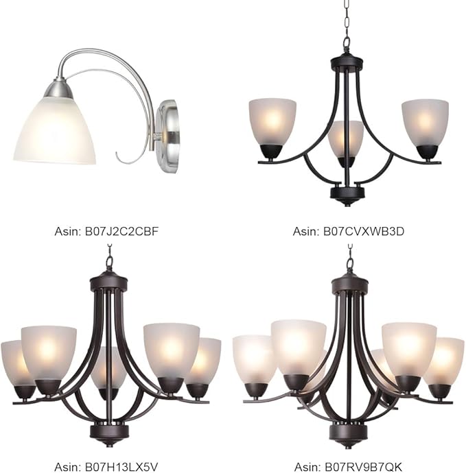 VINLUZ 5 Light Shaded Contemporary Chandeliers with Alabaster Glass Oil Rubbed Bronze Modern Light Fixtures Ceiling Hanging Rustic Pendant Lighting for Dining Room Foyer Bedroom Living Room