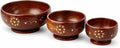 AMERZONE Handcrafted Sheesham Wood Bowl Set | Decorative Brass Inlay | 6, 5, 4 Inch Nested Serving Bowls for Salad, Snacks, Dry Fruits & Ice Cream | Stackable Kitchen Serveware (Set of 3)