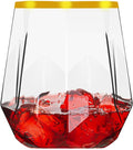 40 Pack Plastic Wine Glasses, 12Oz Origami Disposable Wine Glasses Unbreakable Clear Plastic Cocktail Glasses Recyclable Shatterproof Reusable Wine Cups