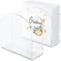 SILUT 2 Pack Clear Napkin Holder for Table, Acrylic Napkins Holder, Napkin Dispenser for Kitchen Table, Cocktail Napkin Holder for Bar, Banquet, Restaurant, Bar napkin holder