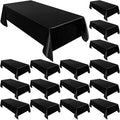 Moukeren 18 Pack Rectangle Tablecloths 58 x 102 Inch Table Cloth Reusable Washable Polyester Table Clothes Bulk for 6 ft Tables for Wedding, Party, Restaurant (Black)