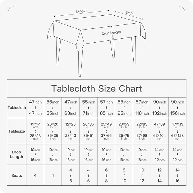BALCONY & FALCON Rectangle Tablecloth Washable Wrinkle Resistant and Water Proof Table Cloth Decorative Linen Fabric Tablecloths for Dining Parties Kitchen Wedding and Outdoor Use(Black Olive, 57x118)