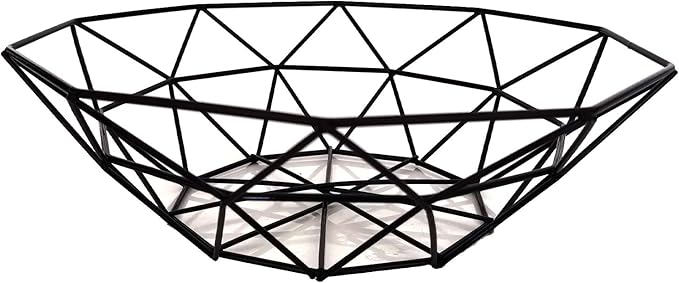 Metal Wire Fruit Bowl, Iron Arts Fruit Storage Baskets for Kitchen Counter, Countertop, Home Decor, Table Centerpiece Decorative hold Vegetables, Bread, Snacks, Potpourris