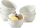 Soup Bowls, 20 Ounce Deep Ceramic Cereal Bowls for Kitchen Home, Serving Bowls Set of 6 Perfect for Oatmeal Rice Pasta Salad Dessert Breakfast, Microwave & Dishwasher Safe, Arctic White
