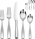 65 Piece Flatware Set 18/10 for 12, Heavy Duty Silverware Set, Mirror Polish Flatware Set With Serving Utensil, High End Flatware, Dishwasher Safe, Ideal for Gift