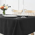 maxmill Jacquard Tablecloth Stain Resistant Waterproof Wrinkle Resistant Spillproof Washable Soft Weaved Texture Table Cloth for Dining Room, Indoor Outdoor Use, Rectangle 60 x 140 Inch, Black