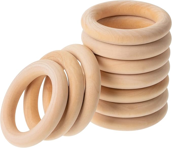 Napkin Rings, Wood Napkin Rings Napkin Holders Buckles for Dining, Anniversary, Birthday, Dinner, Christmas, Party of Table (Pack of 36)