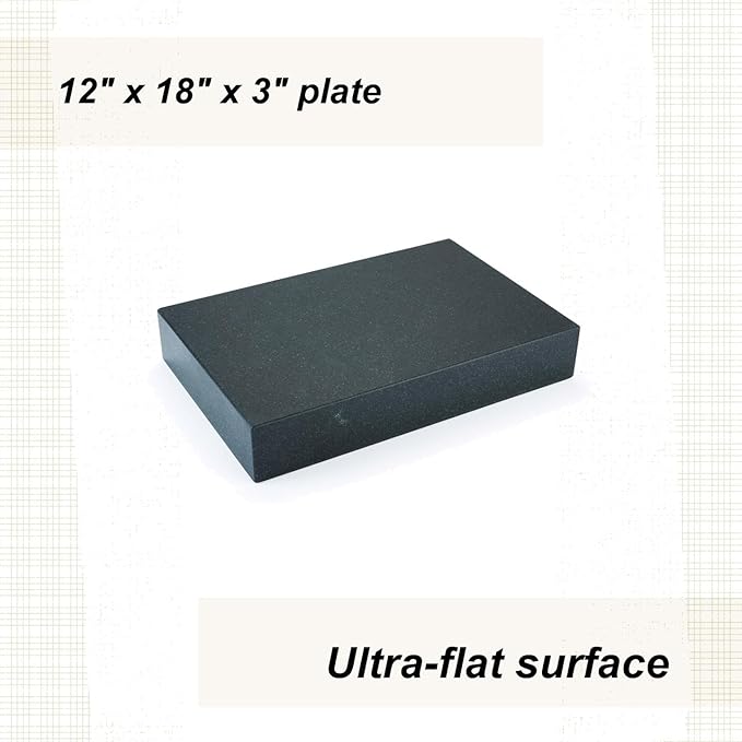 Woodriver Granite Surface Plate 12" X 18" X 3" A Grade