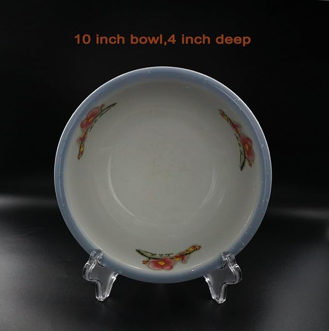 Artliving Display Stand Easel Bowl Stand for Display Large Deep Bowls, Platters and Deep Dishes Clear