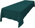 LA Linen Polyester Poplin Washable Rectangular Tablecloth, Stain and Wrinkle Resistant Table Cover 60x144, Fabric Table Cloth For Dinning, Kitchen, Party, Holiday 60 by 144-Inch, Teal Dark