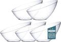 Posh Setting - Clear Plastic Serving Bowls for Party Angled Bowls Disposable Chip Bowls Candy Bowls for Party Table Salad and Fruit Bowls for Party Wedding Serving Bowls-Clear, 54 OZ, 5 Pack