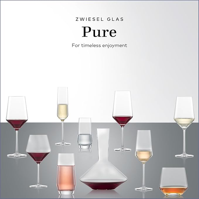 ZWIESEL GLAS Pure Champagne Glass (Set of 2), Champagne Flutes with Effervescent Point, Dishwasher-Safe Tritan Crystal Glasses, Made in Germany (7 Ounce)