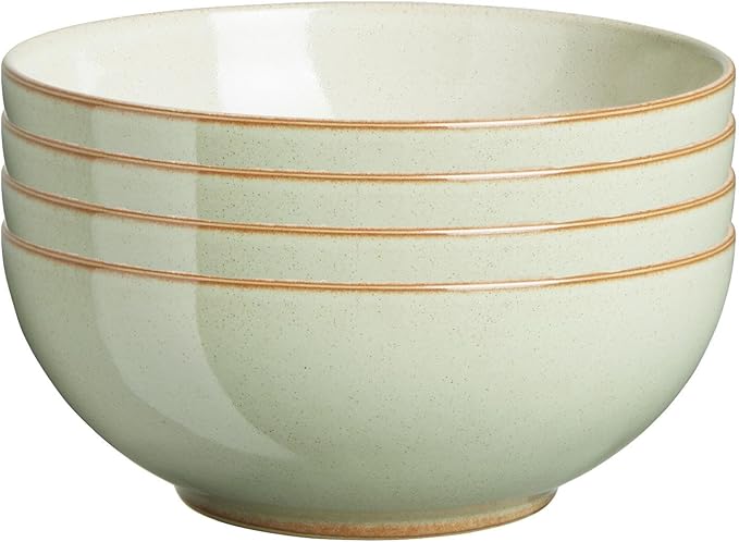 Denby - Heritage Orchard Cereal Bowls Set of 4-27.7oz Capacity - Everyday Soup, Dessert Bowls - Contemporary Design - Dishwasher & Microwave Safe Ceramic Stoneware Tableware - Scratch Resistant