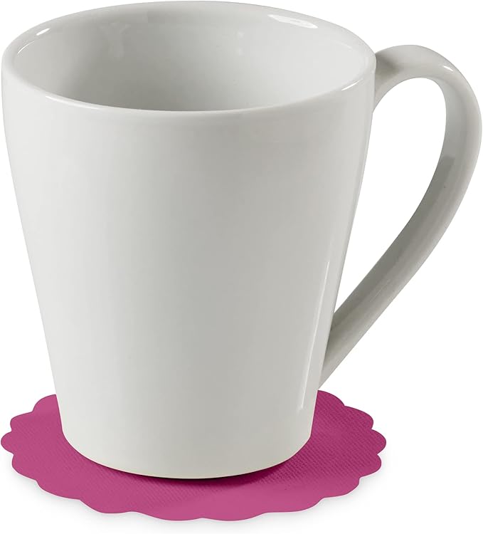 Disposable Fuchsia Paper Coasters for Drinks, 3.5 Inch Round Coasters for Bar, Cocktail, Beverage, Wine Or Event, 500 Pack Bulk