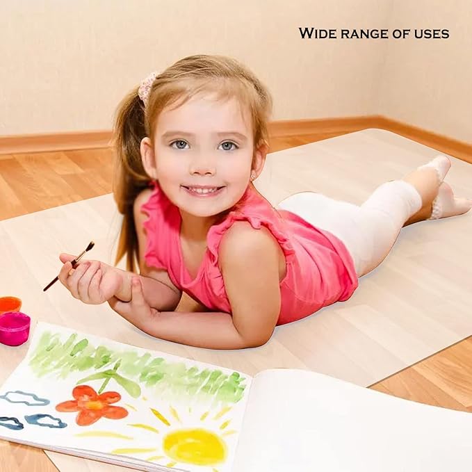 36x24 Inch Extra Large Silicone Table Protector Craft Mat for Painting, Clay, Projects, Arts and Crafts, Soldering and Resin. (Translucent)