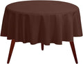 Gee Di Moda Round Tablecloth - 70 Inch Chocolate Round Table Cloth for 24 to 48 Inch Round Tables - Heavy Duty Washable Fabric - for Buffet Table, Holiday Party, Dinner, Wedding & Baby Shower