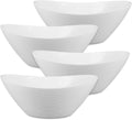 43 OZ Serving Bowl Set of 4, Opal Glass 9 inch Oval Serving Dishes for Salad, Side Dishes, Fruit Kitchen, Microwave & Dishwasher Safe, White
