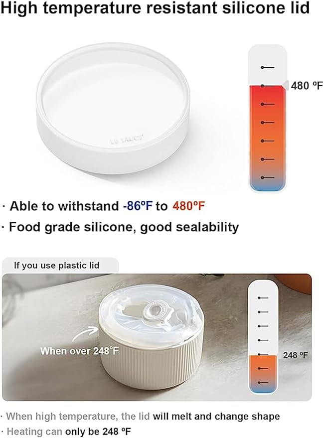 LE TAUCI Ramekins with Silicone Lids, 4 OZ Ceramic Soufflé Dishes, Ramekin Bowls for Crème Brûlée, Dessert, Dips, Oven & Microwave Safe, Set of 6, White