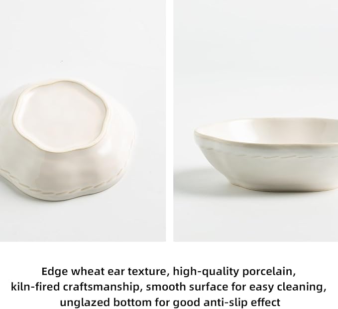 Ceramic Jewelry Tray Ring Holder Dish Floral Trinket Bowl for Women Girls Jewelry Organizer for Vanity Dresser Decor Wedding Birthday Gift for Her (white)