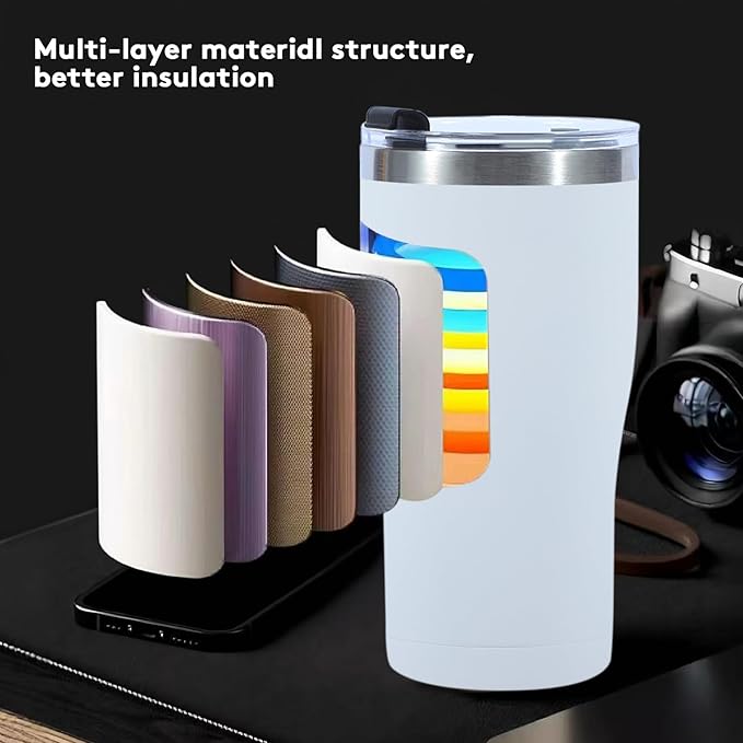 12 Pack Travel Coffee Tumbler 30 oz, Stainless Steel Mug with Lid and Straw, Insulated Cup for Water, Tea, Hot and Cold Drinks (Mixed color)