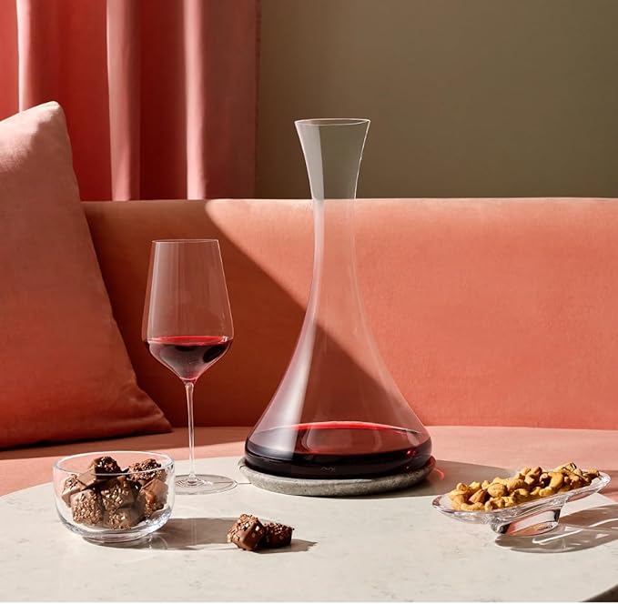 NUDE Wine Glass, Stem Zero Masterglass – Crystal Long Stem Red and White Wine Glass for Any Wine and Champagne, Lead-Free, Dishwasher Safe, 14.25 oz