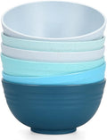 Homestockplus Unbreakable Cereal Bowls 25 OZ Microwave and Dishwasher Safe BPA-Free Eco-Friendly Wheat Straw Bowl Assorted Color Dessert Bowls for Serving Soup, Oatmeal, Pasta and Salad [Set of 6]
