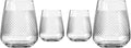 Rolf Glass Bourbon Street 15.75 Ounce Stemless Wine Glasses Set of 4 | Lead-Free Glass | Diamond-Wheel Engraved and Polished Tumbler Glassware | Modern Luxury Glassware